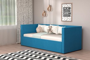 Кровать с ПМ (арт.030) (с/м 900*2000мм) (б/матр), ткань синяя в Нытве - nytva.mebel-74.com | фото