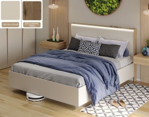 Кровать (Светло-серый U750 ST9/Дуб Галифакс Табак) 1600 в Нытве - nytva.mebel-74.com | фото