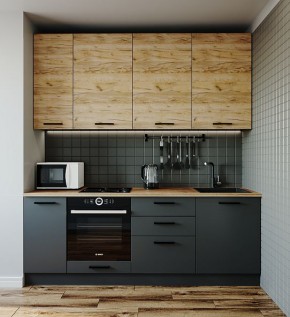 Кухонный гарнитур Дели 2200 (Стол. 26мм) в Нытве - nytva.mebel-74.com | фото