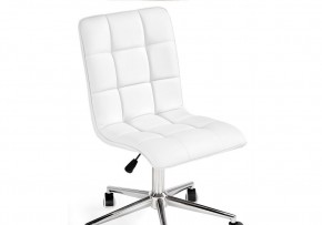 Офисное кресло Квадро экокожа белая / хром в Нытве - nytva.mebel-74.com | фото