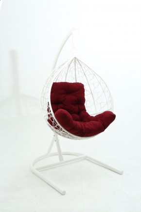 Подвесное кресло Бароло (белый/бордо) в Нытве - nytva.mebel-74.com | фото