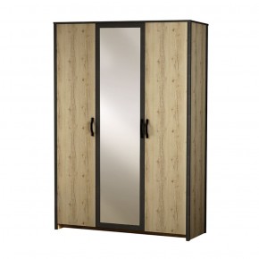 Шкаф 3-дверный с зеркалом №885 Гранж в Нытве - nytva.mebel-74.com | фото