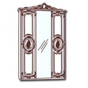 Шкаф 3-х дверный с зеркалами (01.143) Роза (беж) в Нытве - nytva.mebel-74.com | фото