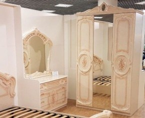 Шкаф 3-х дверный с зеркалами (01.143) Роза (беж) в Нытве - nytva.mebel-74.com | фото