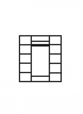 Шкаф 4-х дверный (2 зеркала) для платья и белья Венеция дуб седан (ВНШ1/4) в Нытве - nytva.mebel-74.com | фото