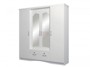 Шкаф 4-х дверный для одежды и белья Ольга-10 МДФ в Нытве - nytva.mebel-74.com | фото