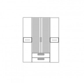 Шкаф 4-х дверный с ящиками М-1 Серия Вега (с зеркалом) в Нытве - nytva.mebel-74.com | фото