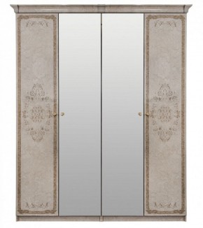 Шкаф 4-х створчатый (1+2+1) с Зеркалом "Патрисия" (крем) в Нытве - nytva.mebel-74.com | фото