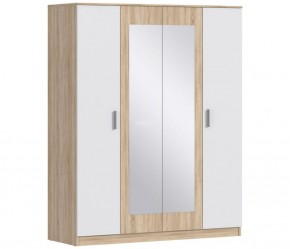 Шкаф 4х дверный с зеркалами Уют СБ-2750/1 (Дуб Сонома/Белый) в Нытве - nytva.mebel-74.com | фото