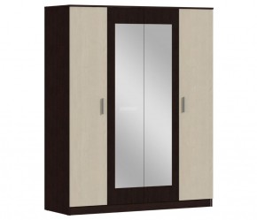 Шкаф 4х дверный с зеркалами Уют СБ-2750/1.Н (Венге/Паллада) в Нытве - nytva.mebel-74.com | фото