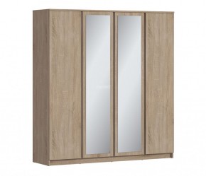 Шкаф 4х дверный с зеркалами Веста СБ-3082 (Дуб Сонома) в Нытве - nytva.mebel-74.com | фото