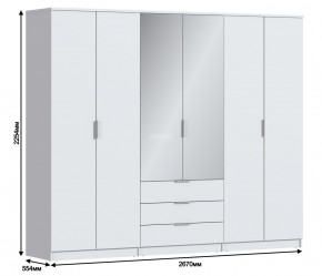 Шкаф 6-ти дверный Николь СБ-2593/1 (Белый) в Нытве - nytva.mebel-74.com | фото