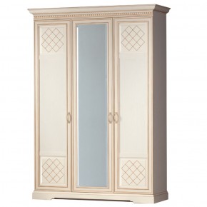 Шкаф для одежды 3-дверный №800 Парма кремовый белый в Нытве - nytva.mebel-74.com | фото