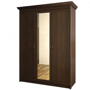 Шкаф для одежды 3-дверный с зеркалом №671 Флоренция Дуб оксфорд в Нытве - nytva.mebel-74.com | фото