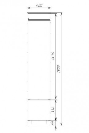 Шкаф для Одежды ЭШ1-РП-19-4 (ручка профильная) серия "Экон" в Нытве - nytva.mebel-74.com | фото