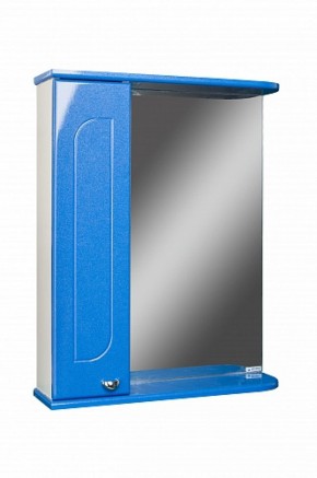 Шкаф-зеркало Радуга Синий металлик 55 левый АЙСБЕРГ (DA1129HZR) в Нытве - nytva.mebel-74.com | фото