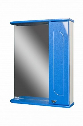 Шкаф-зеркало Радуга Синий металлик 55 правый АЙСБЕРГ (DA1129HZR) в Нытве - nytva.mebel-74.com | фото