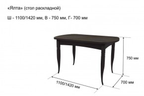 Стол раскладной Ялта (опоры массив цилиндрический) в Нытве - nytva.mebel-74.com | фото