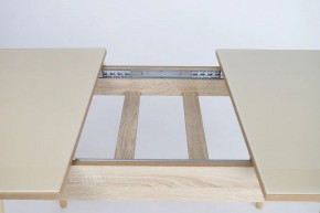 Стол раскладной со стеклом (опоры массив цилиндрический) "Хоста" в Нытве - nytva.mebel-74.com | фото