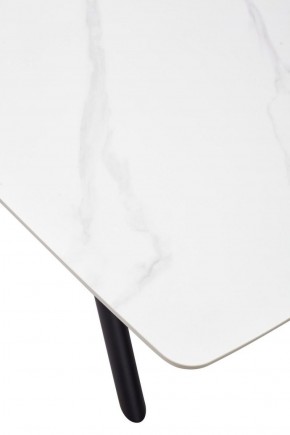 Стол RIVOLI 140 MATT WHITE MARBLE SOLID CERAMIC / BLACK, ®DISAUR в Нытве - nytva.mebel-74.com | фото