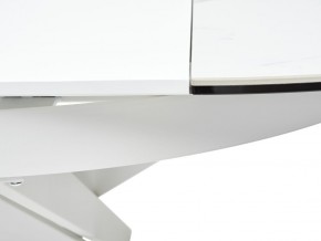 Стол TRENTO 120 HIGH GLOSS STATUARIO Белый мрамор глянцевый, керамика/ белый каркас, ®DISAUR в Нытве - nytva.mebel-74.com | фото