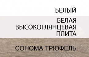 Тумба прикроватная 2S/TYP 96, LINATE ,цвет белый/сонома трюфель в Нытве - nytva.mebel-74.com | фото