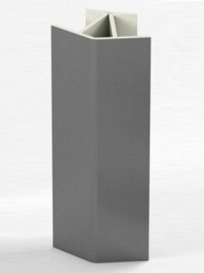 Угловое соединение для цоколя 135 гр. h100 мм (Алюминий, Белый, Черный, Сонома) в Нытве - nytva.mebel-74.com | фото