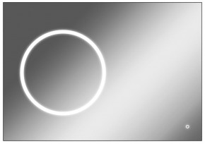 Зеркало Eclipse 100 black с подсветкой Sansa (SE1032Z) в Нытве - nytva.mebel-74.com | фото
